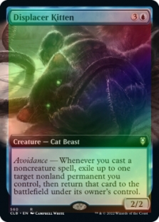 Foil Displacer Kitten (extended Art) Commander Legends: Battle For