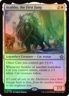 helpful hunter mtg card [0895] [Cats Are Better Than Dogs] [Secret Lair Drop] [Foil]  Face to Face Games draw a card. Helpful Hunter  Foundations (FDN)