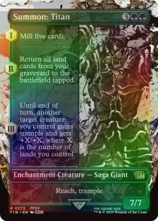 mtg final fantasy titan Foil Summon: Titan (borderless) X4 M/NM Magic: The Gathering MTG Final  Fantasy