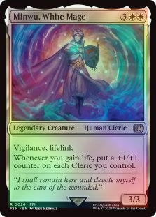 mtg final fantasy white mage - 1-161C The Gathering (MTG) card images and symbols Wizards of the Coast Rosa, Resolute White Mage #555