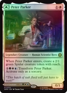 Foil Peter Parker M/NM Magic: The Gathering MTG Marvel's Spider