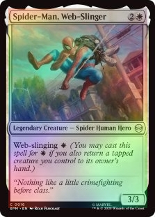Foil Spider-man, Web-slinger X4 M/NM Magic MTG Marvel's Spider-man