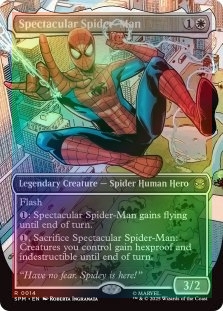Foil Spectacular Spider-man (borderless) (014) M/NM MTG Marvel's