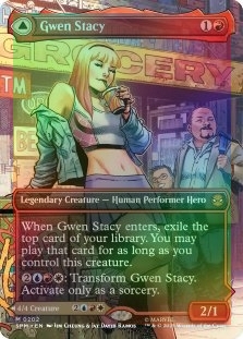 Foil Gwen Stacy (borderless) (202) M/NM Magic MTG Marvel's Spider