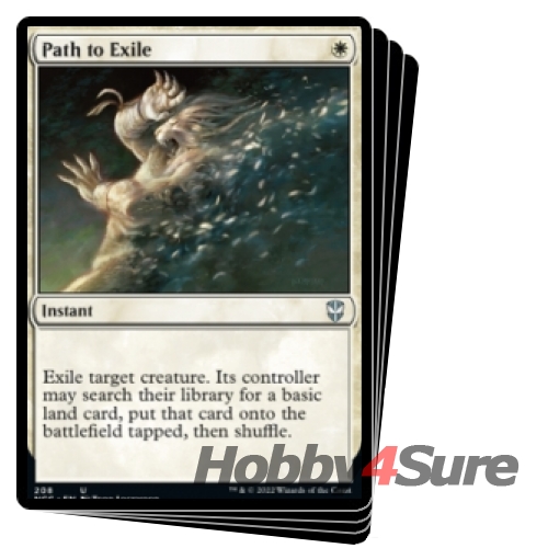 Path To Exile X4 M/NM Magic: The Gathering MTG Streets Of New Capenna: Commander - Picture 1 of 1